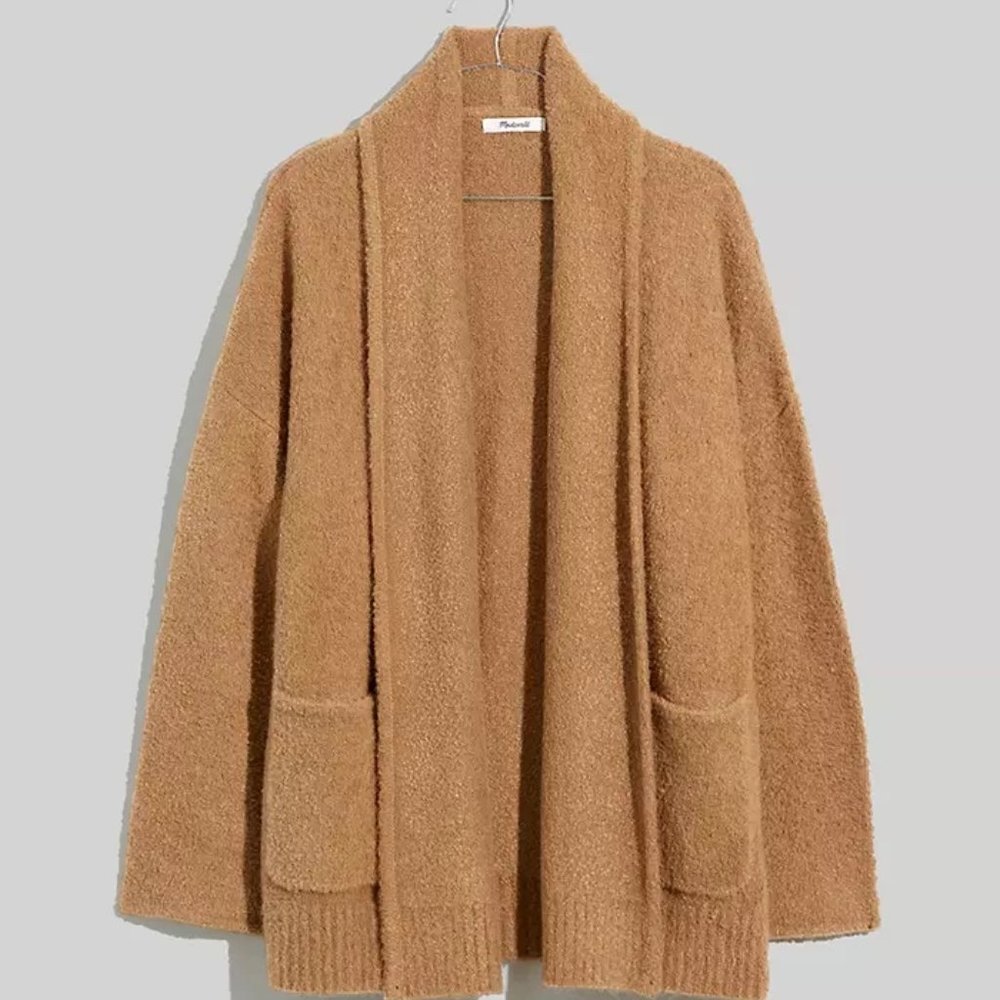 Madewell Gallatin Shawl-Collar Cardigan, Sz MEDIUM, Heather Praline